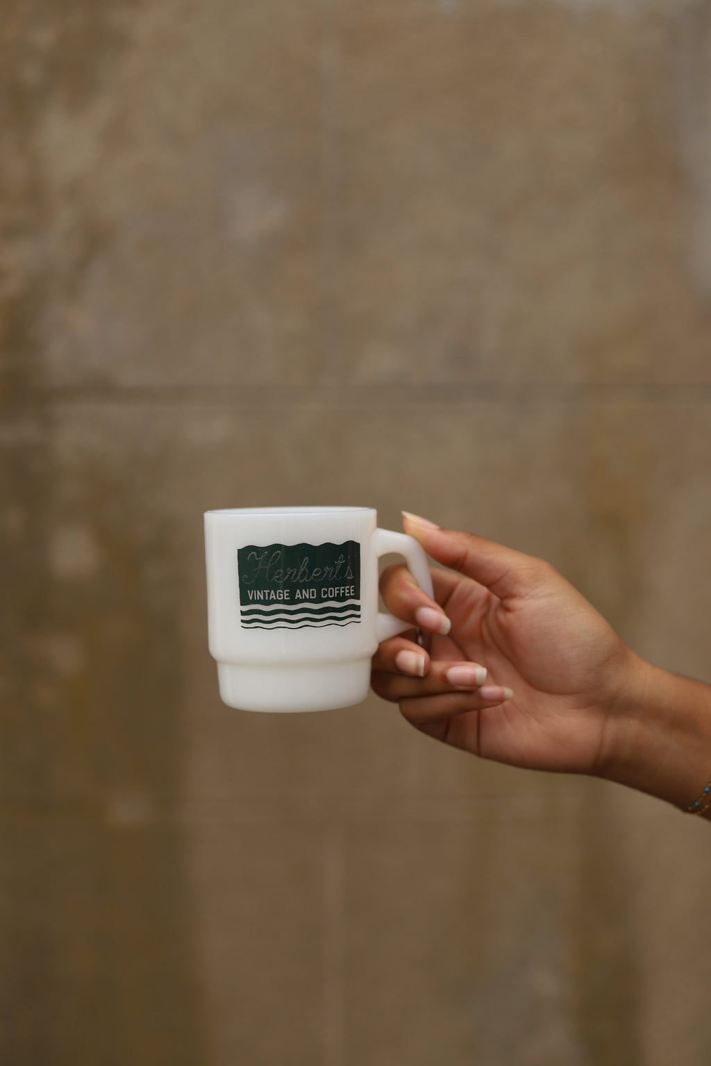 Herbert's Milk Glass Mug