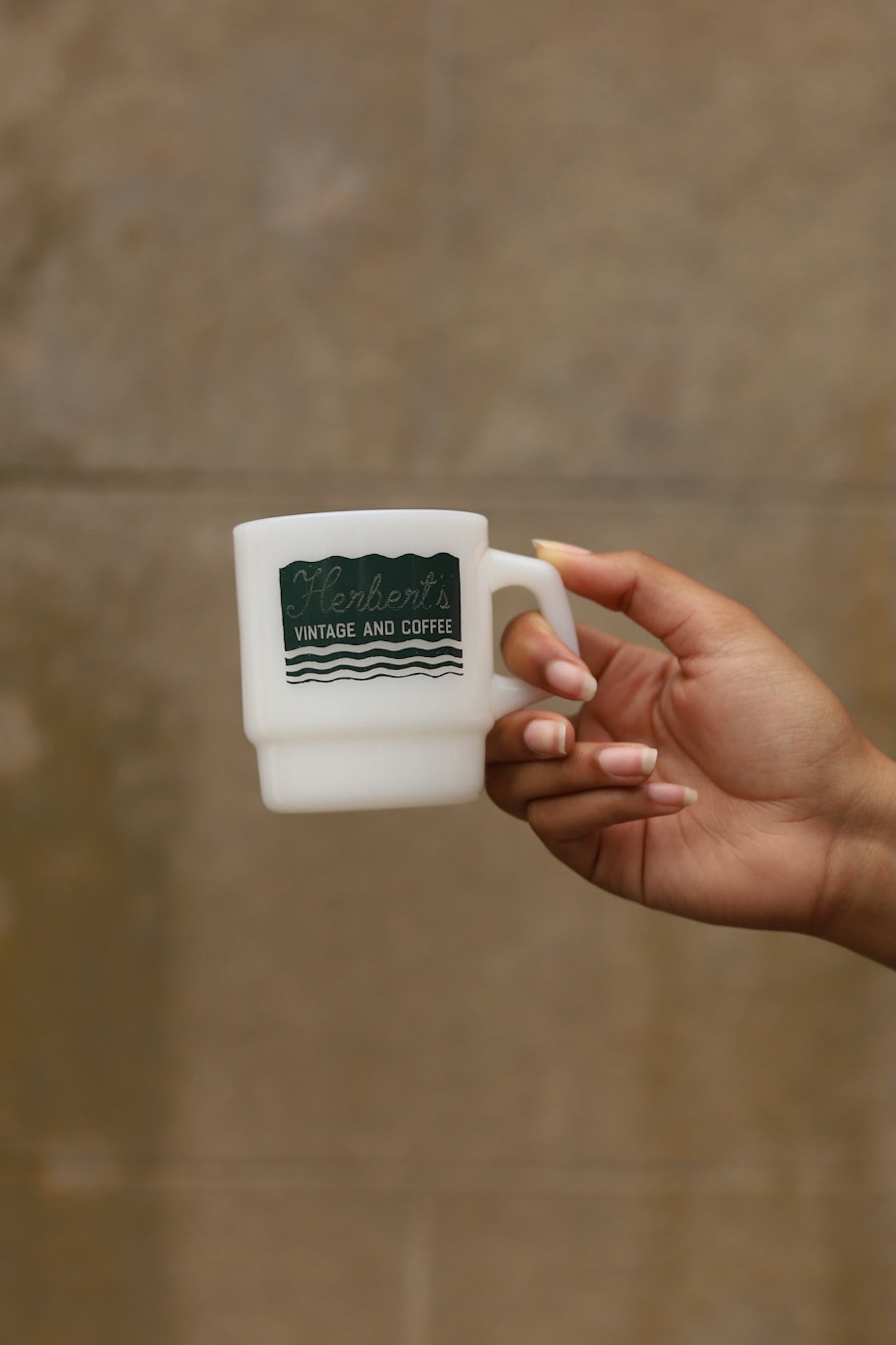 Herbert's Milk Glass Mug