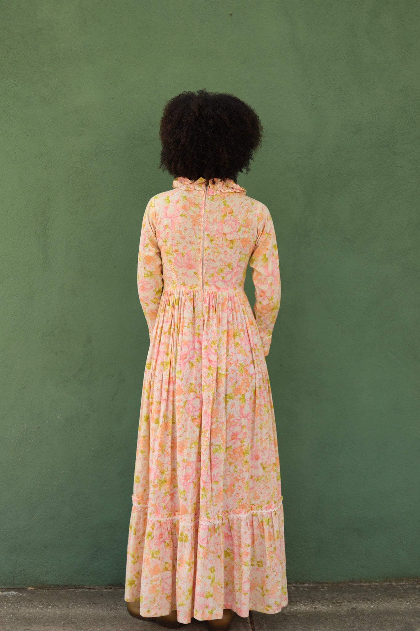 70s style maxi dress Vintage 1970s Gunne Floral and inspired by 70s fashion 1970s Maxi Dress & Duster